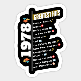 1978 Time Capsule Era - Front & Back - Retro Pop Culture Sticker